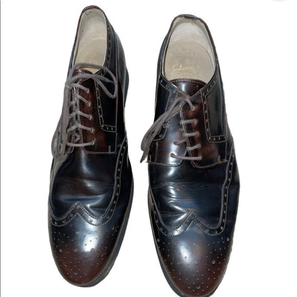 Clarks Cherry Mahogany Leather Dress Shoe